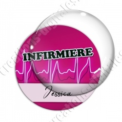 Image digitale - Infirmière - Fond ligne électro
