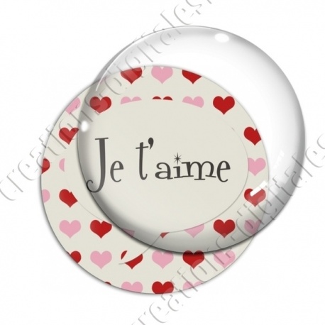 Image digitale - Je t'aime et coeurs