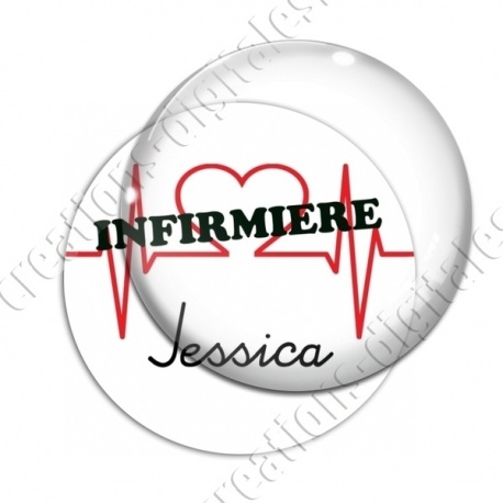 Image digitale - Infirmière - Ligne cardio rouge 11