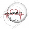 Image digitale - Puericultrice - Ligne cardio rouge 12