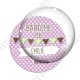 Image digitale - Baptême de - Fond coeur rose