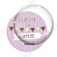 Image digitale - Baptême de - Fond ligne rose