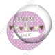 Image digitale - Baptême de - Fond pois rose
