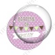 Image digitale - Baptême de - Fond pois rose