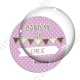 Image digitale - Baptême de - Fond étoile rose