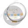 Image digitale - Baptême de - Fond ligne gris garçon