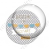 Image digitale - Baptême de - Fond coeur gris garçon