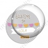 Image digitale - Baptême de - Fond ligne gris fille