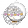 Image digitale - Baptême de - Fond coeur gris fille