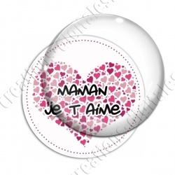 Image digitale - Fond coeur  - Maman je t'aime