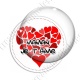 Image digitale - Fond coeur rouge  - Maman je t'aime