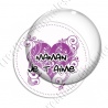 Image digitale - Fond coeur arabesque - Maman je t'aime
