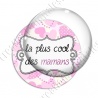 Image digitale - Fond coeur pois - maman cool