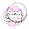 Image digitale - Fond coeur pois - maman meilleure