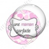 Image digitale - Fond coeur pois - maman parfaite
