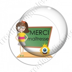 Image digitale - Merci maîtresse - Fille au tableau
