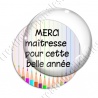 Image digitale - Merci maitresse - Fond crayons