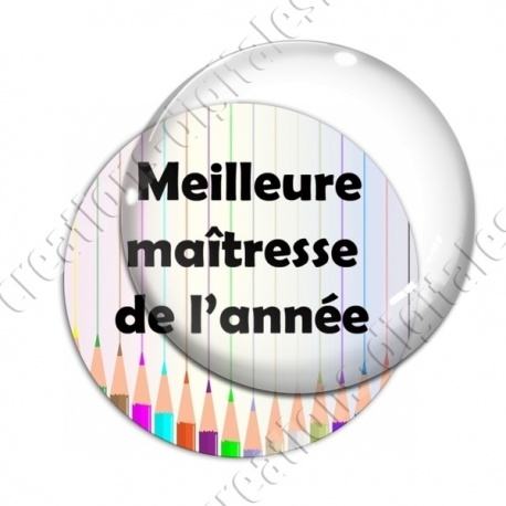 Image digitale - Meilleure maitresse - Fond crayons