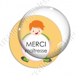 Image digitale - Merci maîtresse - Enfant ballon