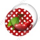 Image digitale - 3 cerises fond pois rouge