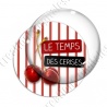 Image digitale - Le temps des cerises - rayé rouge