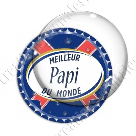 Image digitale - Meilleur papi... bleu- capsule