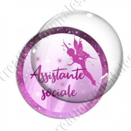 Image digitale - Fée rose - Assistante sociale