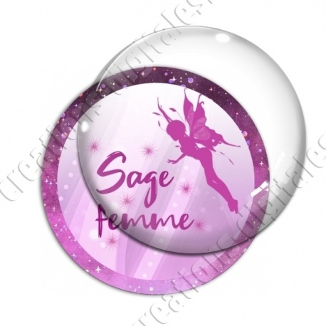 Image digitale - Fée rose - Sage femme
