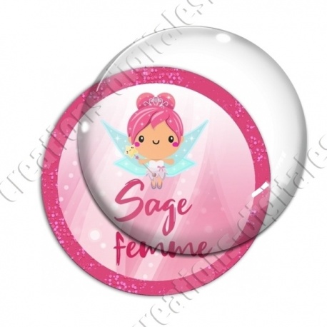 Image digitale - Fée rose 02 - Sage femme