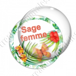 Image digitale - Tropical papillon - Sage femme