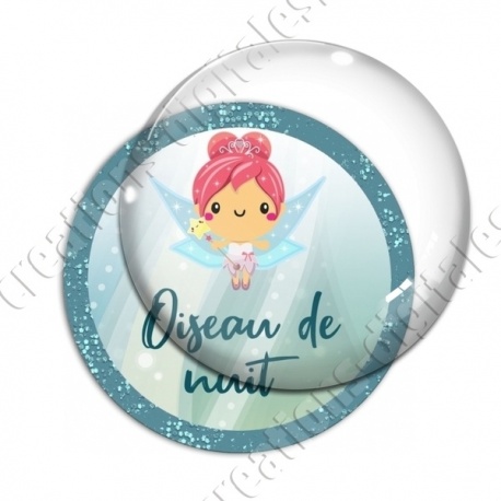 Image digitale - Fée turquoise - Oiseau de nuit