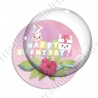 Image digitale - Happy birthday - Déco fleurie