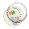 Image digitale - Happy birthday - Elephant et ballons