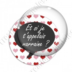 Image digitale - Et si je t'appelais marraine - Bulle