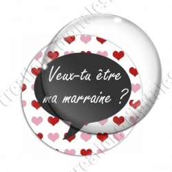 Image digitale - Veux-tu être ma marraine - Bulle