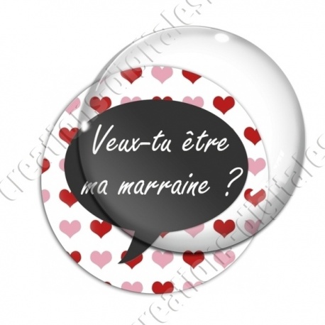 Image digitale - Veux-tu être ma marraine - Bulle