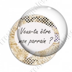 Image digitale - Veux-tu être mon parrain - vintage