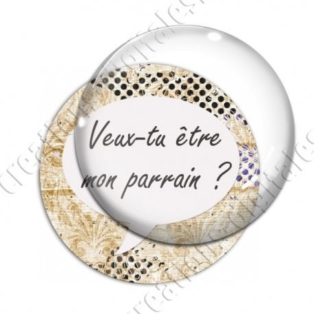 Image digitale - Veux-tu être mon parrain - vintage