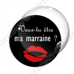 Image digitale - Veux-tu être ma marraine -  bouche