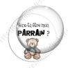 Image digitale - Veux-tu être mon parrain - Ourson bleu
