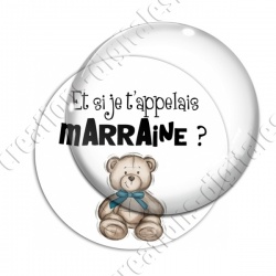 Image digitale - Et si je t'appelais marraine - Ourson bleu