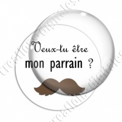 Image digitale - Veux-tu être mon parrain - Moustache