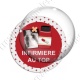 Image digitale - Infirmière au top 01 - fond croix rouge