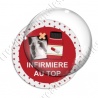 Image digitale - Infirmière au top 01 - fond croix rouge