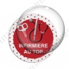 Image digitale - Infirmière au top 02 - fond croix rouge