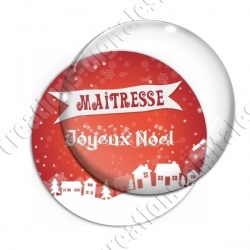 Image digitale - Maitresse - Joyeux noel paysage rouge