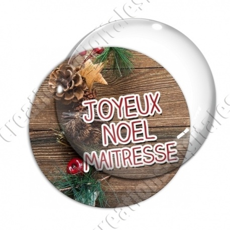 Image digitale - Maitresse - Joyeux noel  boisé