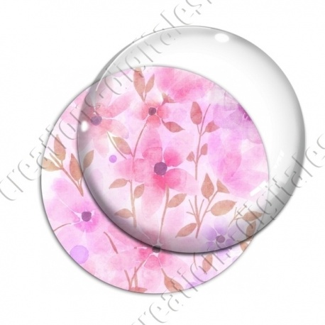 Image digitale - Fond fleurs roses 01