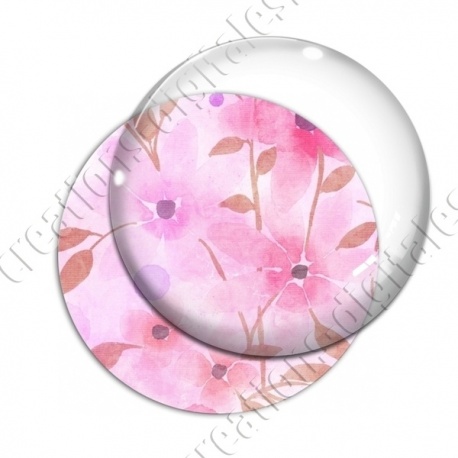 Image digitale - Fond fleurs roses 02