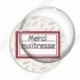 Image digitale - Merci maîtresse - Etiquette rouge - Fond crayon